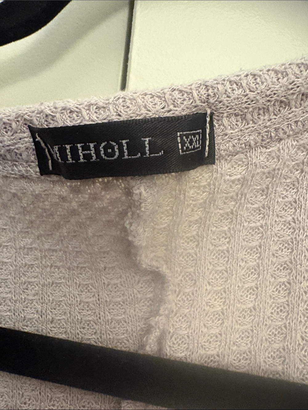 MIHOLL Pale Lavender Waffle-Knit Button Cardigan - Picture 2 of 5